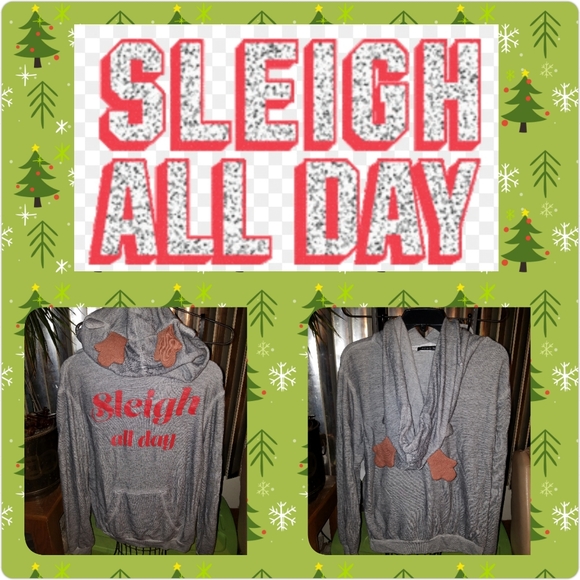 Wildfox Antlers "Sleigh All Day" Hoodie - Picture 3 of 5